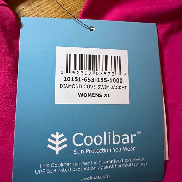 NWT Coolibar diamond swim cove jacket pink xl - Picture 5 of 9